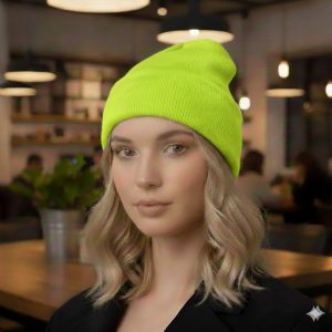 Neon Sarı Triko Bere